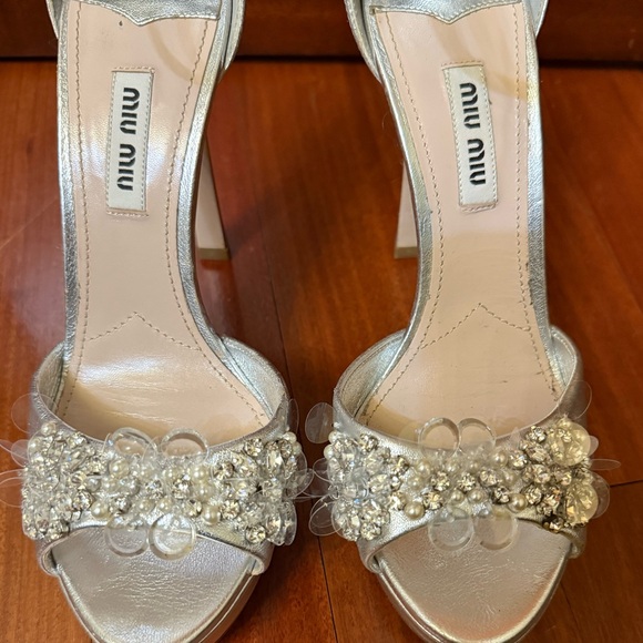 Miu Miu Crystal Embellished Heels - Picture 7 of 8